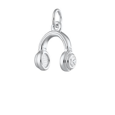 Silver Headphones Charm