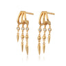 Gold Illusion Claw Drop Hoop Earrings | Scream Pretty