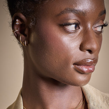 Gold Illusion Single Ear Cuff (Right Ear)