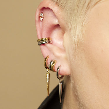 mixed metal ear cuff earring no piercing required