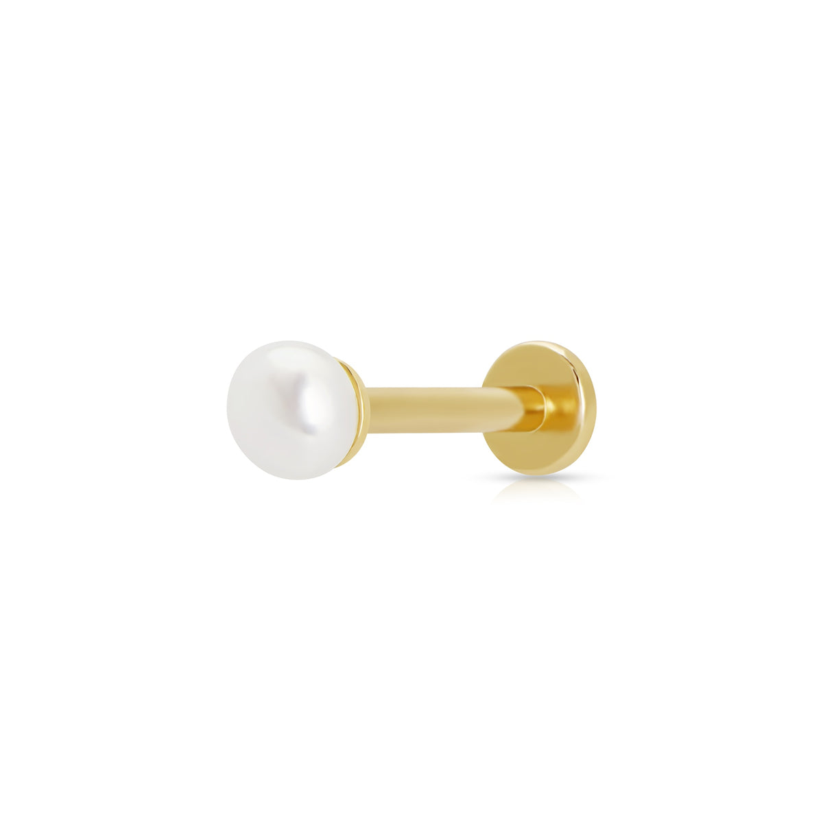 Pearl Single Flat Back Stud Earring