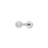 Silver Pearl Single Flat Back Stud Earring