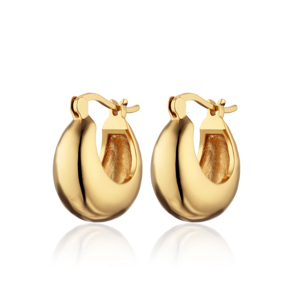 Chunky Pillow Hoop Earrings