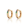Gold Rainbow Huggie Earrings