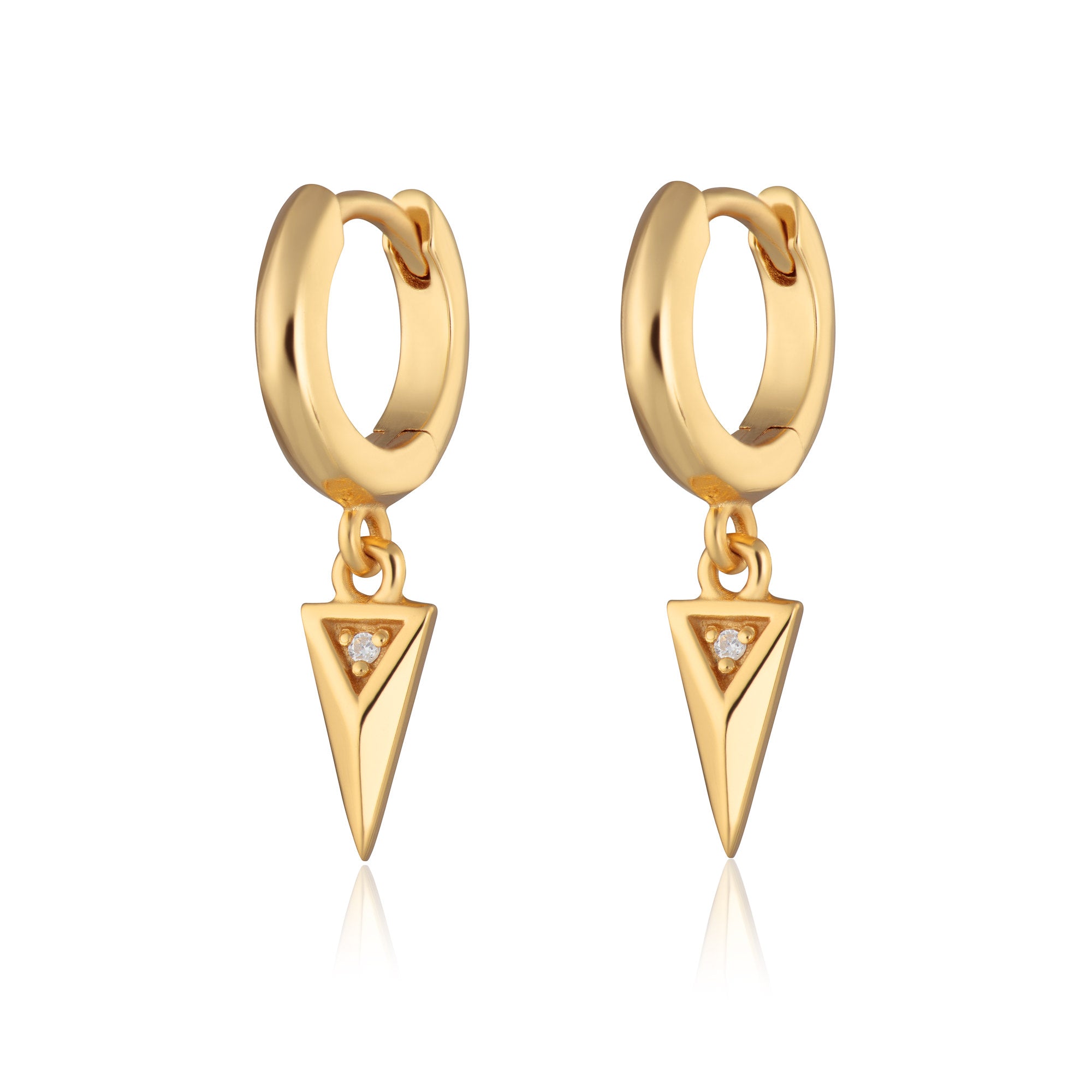 Gold Rebel Charm Hoop Earrings | Scream Pretty