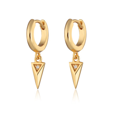 Gold Rebel Charm Hoop Earrings | Scream Pretty