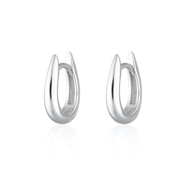 Claw Silver Huggie Earrings
