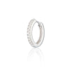 Silver Conch hoop earring with sparkling stones for conch piercing by Scream Pretty