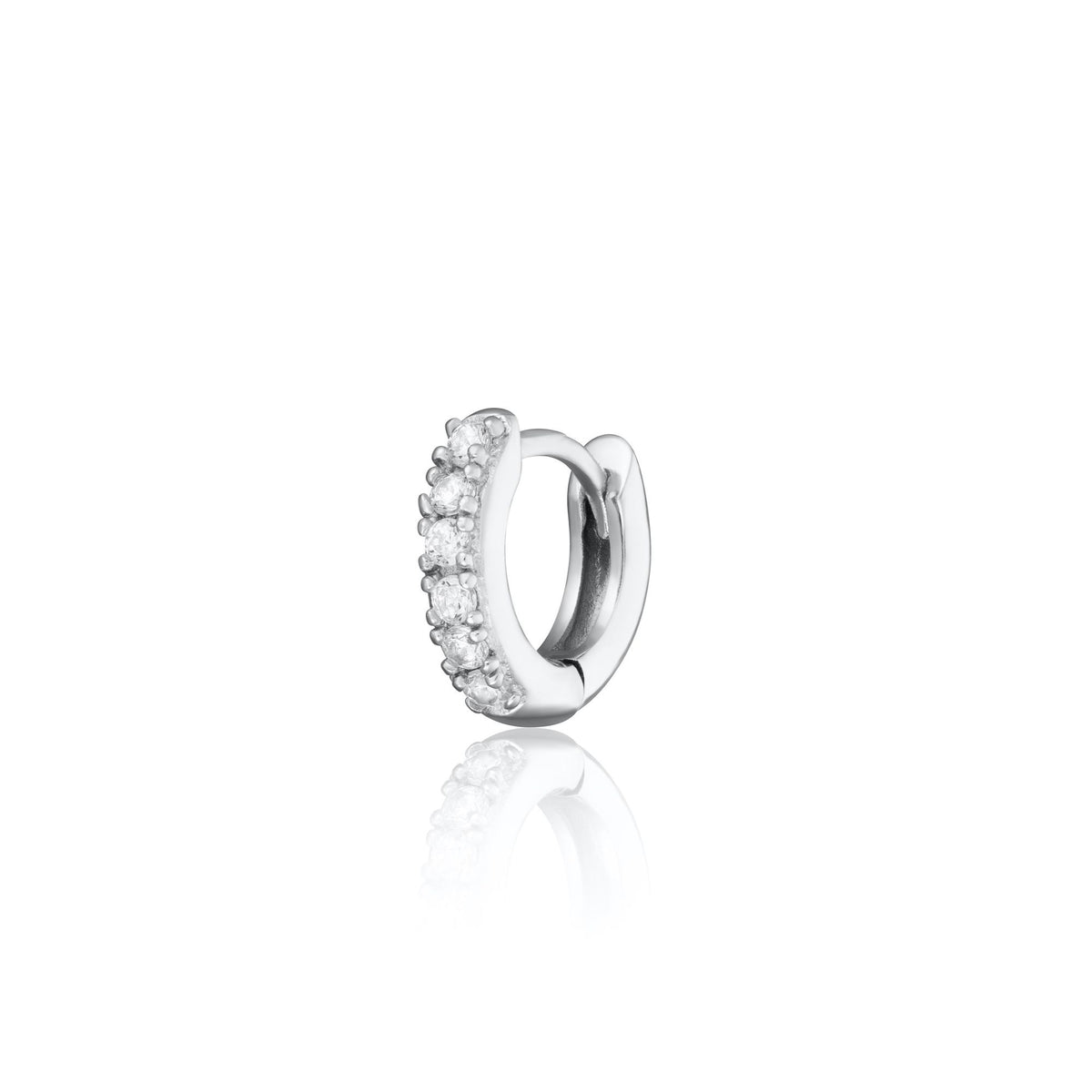 Clear 6mm Rook Hoop Single Earring