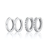 Silver Core Huggie Earring Stacking Set