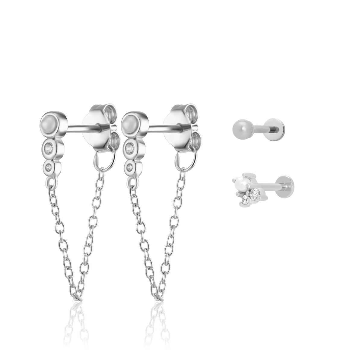 Hannah Martin Dainty Pearl Earring Stacking Set