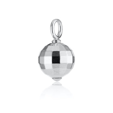 Silver Disco Ball Charm for Bracelet or Necklace