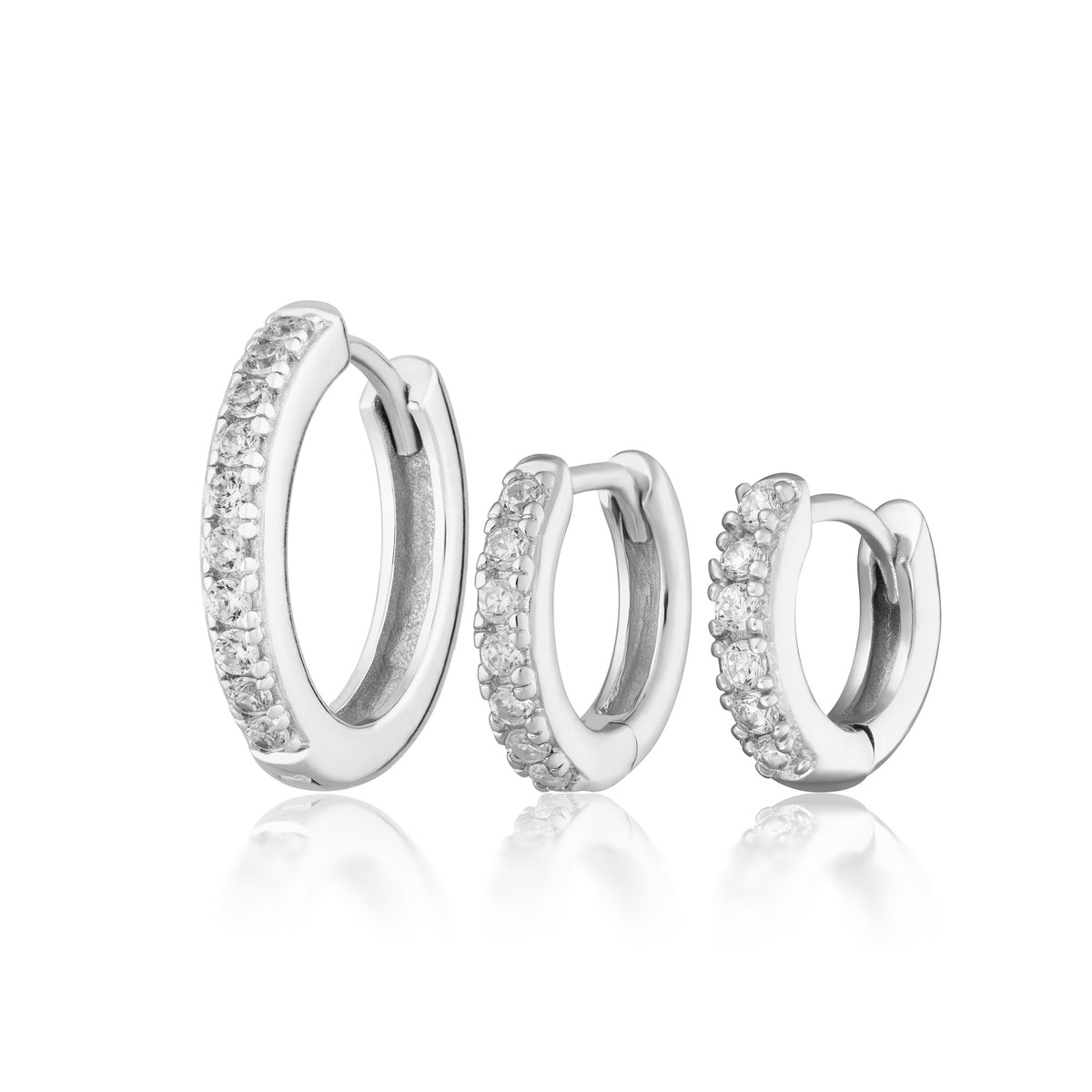 Sparkling Essential Hoop Earring Stacking Set