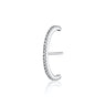 Silver Suspender Hoop Stud Earring | Suspension Hoop Earring