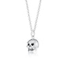 Silver Skull Pendant Necklace | Day of the Dead Skull Charm Necklace