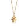 Gold Skull Pendant Necklace | Day of the Dead Skull Charm Necklace