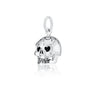 Silver Skull Charm | Dia de Los Muertos Mexican Style Skull Charm 