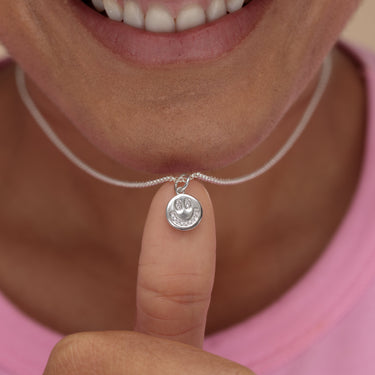 Silver Smiley Face Charm Necklace | Scream Pretty