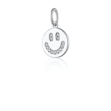 Silver Smiley Face Charm