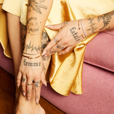 Gold Lightning Bolt Open Bangle