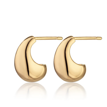 Gold Teardrop Stud Earrings | Chunky Teardrop Studs