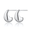 Silver Teardrop Stud Earrings | Chunky Teardrop Studs