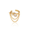 Gold Toi Et Moi Chained Ear Cuff by Hannah Martin x Scream Pretty