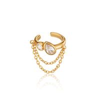 Gold Toi Et Moi Chained Ear Cuff by Hannah Martin x Scream Pretty