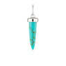 Silver Turquoise Spike Charm