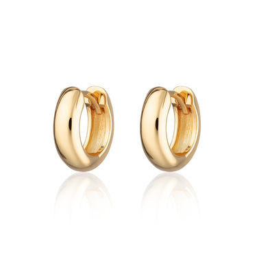 Chunky Gold Huggie Hoop Earrings 