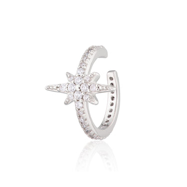 Starburst Ear Cuff | Silver & Gold Star Ear Wrap Earring for Non-Pierced Ears | Scream Pretty