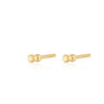 Solder Dot 2 Bead Stud Earrings Gold Plated Earrings by Scream Pretty