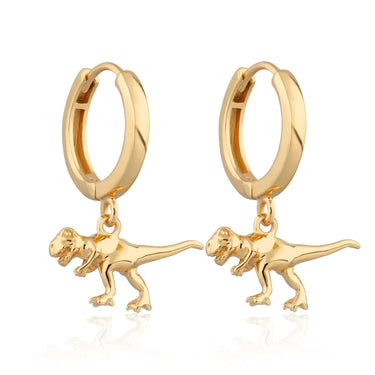 T-Rex Dinosaur Hoop Earrings | Dinosaur Drop Hoop Earrings | Scream Pretty