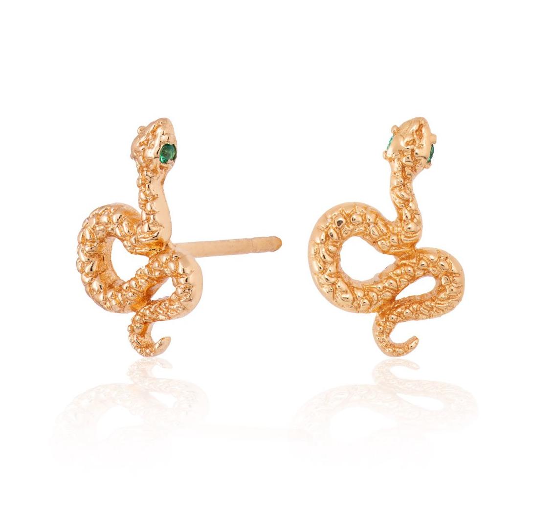 Snake Stud Earrings Eyes