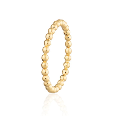 Solder Dot Bead Ring Gold Plated / L-Small Ring by Scream Pretty