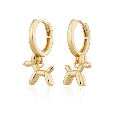 Balloon Dog Charm Hoop Earrings | Animal Hoop Earrings | Scream Pretty