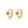 Black Star Large Huggie Earrings  | Small Hoop Earrings for Women | Scream Pretty
