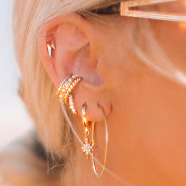 Flat Hoop Earrings | Silver & Gold Medium Hoop Earrings | Scream Pretty