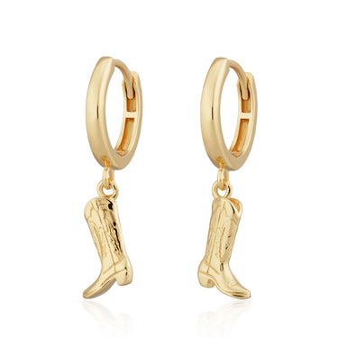 Cowboy Boot Charm Hoop Earrings |  Wild West Hoop Earrings | Scream Pretty