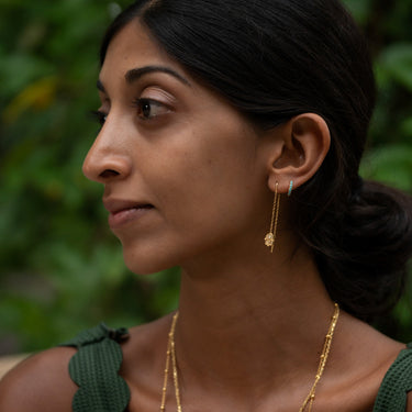 Gold Fatima Hand Threader Earrings