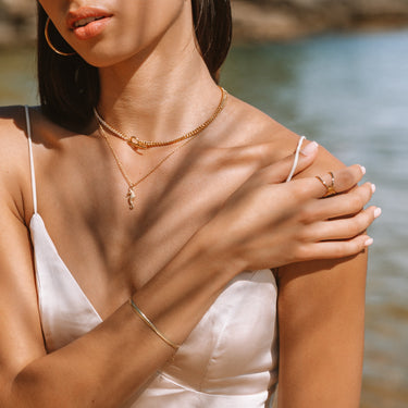 Flat Snake Chain Bracelet | Silver & Gold Herringbone Bracelet for Women| Scream Pretty