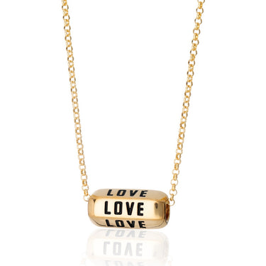Love is All Around Necklace Black | Love Necklaces for Women by Scream Pretty
