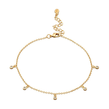 Anklet with Sparkle Drops | Ankle Chain Silver & Gold | Scream Pretty