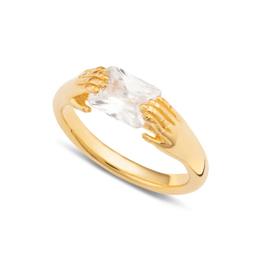 Fede Ring with Clear Stone