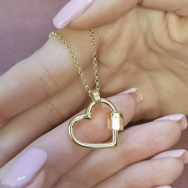 Heart Carabiner Charm Lock for Charm Collector Necklace | Scream Pretty