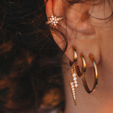 Large Huggie Earrings | Silver & Gold Hoops by Scream Pretty 