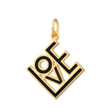 Love Charm in Black for Charm Bracelet or Necklace | Scream Pretty