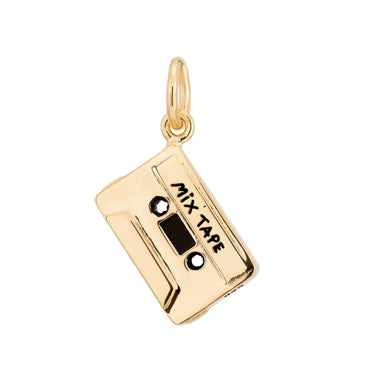 Mix Tape Charm Gold Plated Charm by Scream Pretty