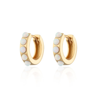 Opal Huggie Earrings Gold Plated earrings by Scream Pretty