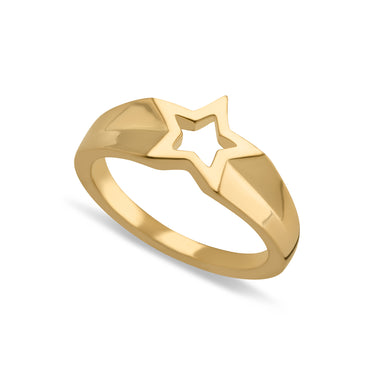 Open Star Ring | Women's Silver & Gold Heart Rings by Scream Pretty
